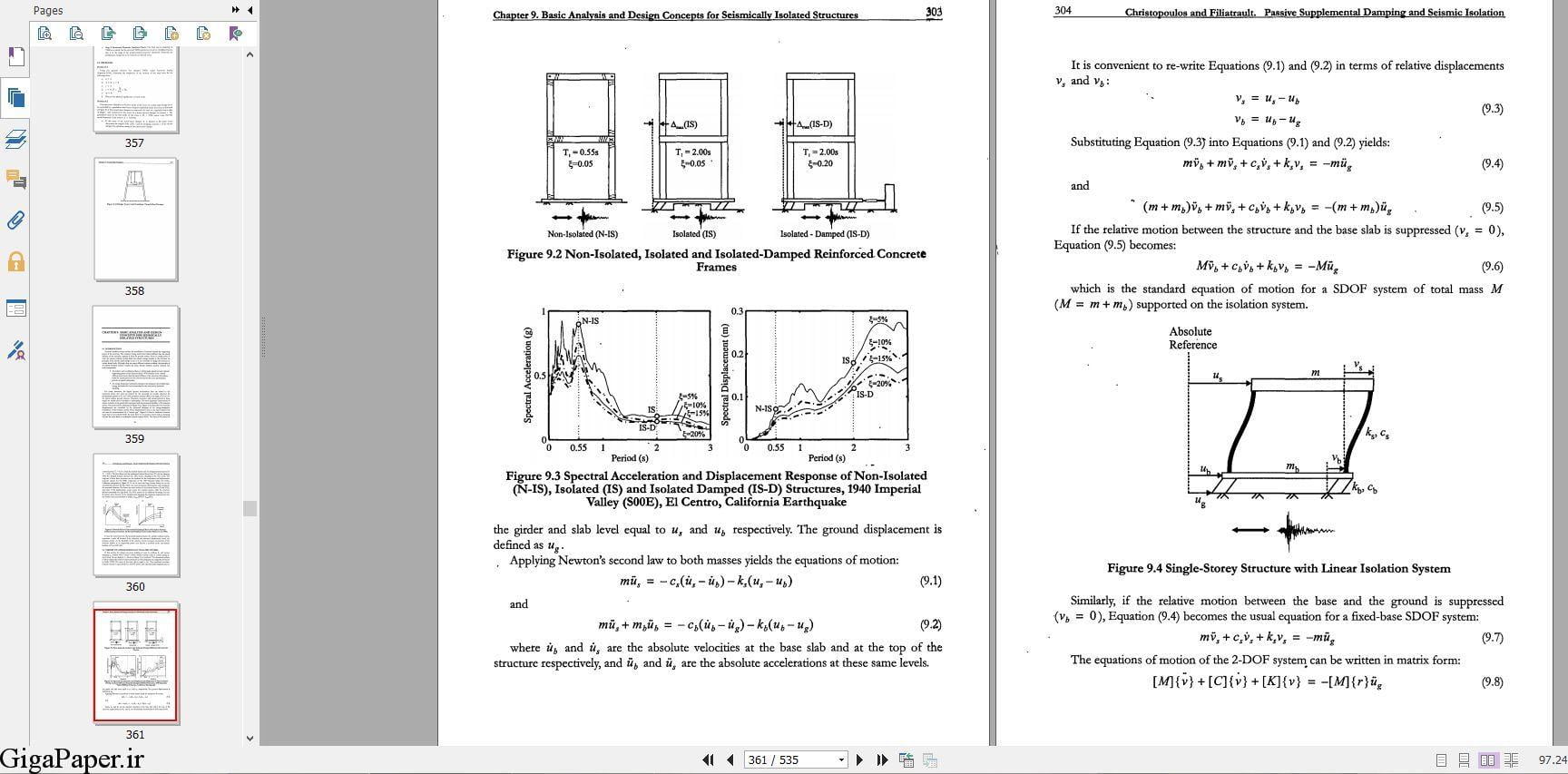 اسکن کتاب Principles of passive supplemental damping and seismic isolation گیگاپیپر